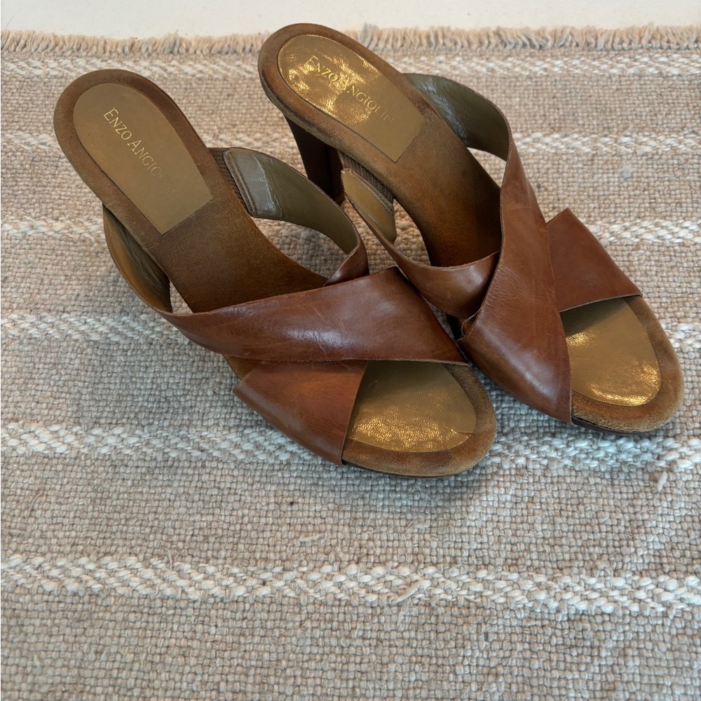 Enzo Angiolini Brown Elegant Heels